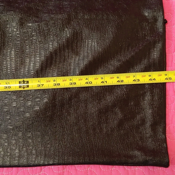 Vintage 80s Faux Leather Wiggle Dress with Side Cutouts, Small - Picture 7 of 8